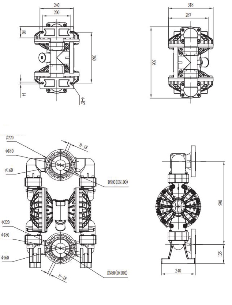 Насос мембранный QBY3-100STFF купить Нижнем Новгороде